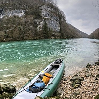 Canoë kayak avec Randovive : les carrières de Pierre Blanche - INJOUX-GENISSIAT